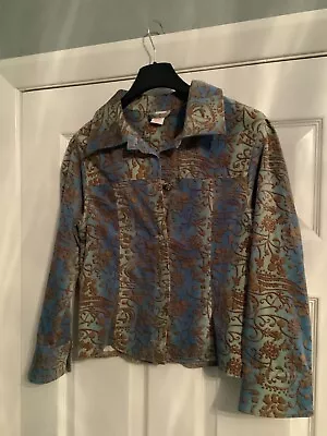 Cakewalk Girls Needle Cord Green Blue Brown Jacket Age 12 • £15