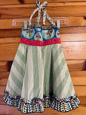 Matilda Jane Limeade Ellie Roundabout Dress Girls It's A Wonderful Parade Size 4 • $34.99