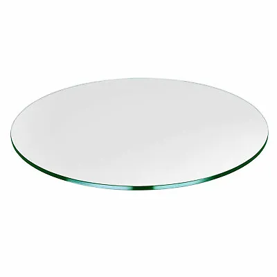 $48.99 • Buy Dulles Glass 24 Inch Round Flat Polish 1/4 Inch Thick Tempered Glass Table Top