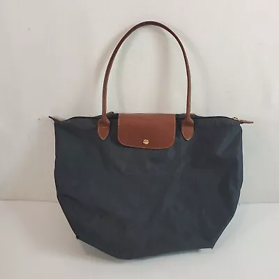 Longchamp Le Pliage Tote Bag Nylon Gray Damaged • $36.39