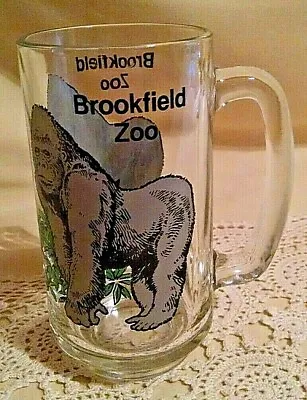 Brookfield Zoo Stein Glass Gorilla Ape Monkey Wildlife Artists 1981 Barware Bar. • $17.99