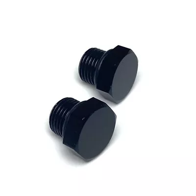 2 Pieces AN6 Male ORB Aluminum Hex Head Block Off Plug O-Ring Fitting Black • $9.49