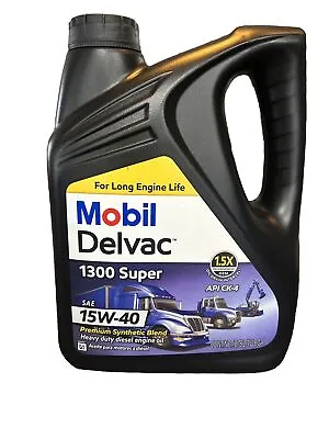 Mobil Delvac 1300 Super Heavy Duty Synthetic Blend Diesel Engine Oil 15W-40 1 G • $19.99