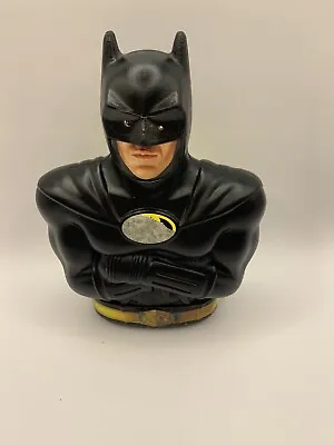 Vintage 1989 Batman Movie Piggy Bank  Michael Keaton Dc Comic Batman Memorabilia • $6.54