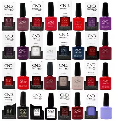 £10.95 • Buy CND Shellac Nail Gel Polish UV Colours Base Duraforce Xpress5 Top Coat 7.3ml