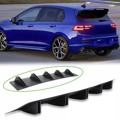 Rear Bumper Lip Diffuser Spoiler Splitter Shark Fins For VW Golf GTI MK7 MK6 MK5 • $39.27