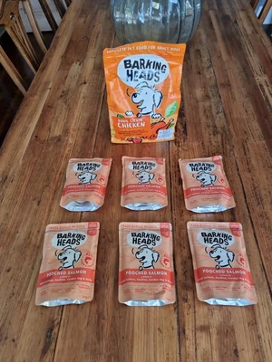 £27.98 • Buy Barking Heads Bowl Lickin Chicken Dry Dog Food 1kg & 6 X 300g Pooched Salmon Wet