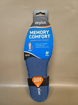 Airplus Memory Comfort Foam Insoles With Memory Foam For Men Trim To Size 7-13* • $13.95