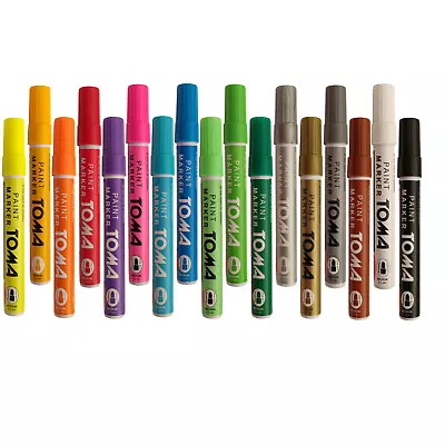 TOMA Oil-Based Paint Marker Waterproof Permanent Pen - Rubber Wood Plastic Glass • £31.99