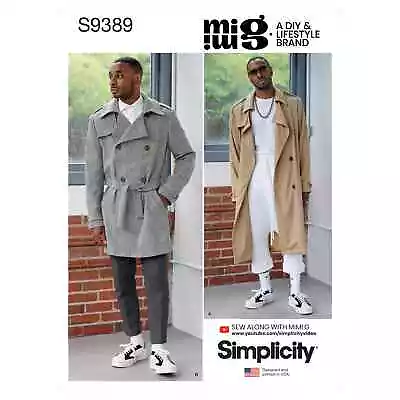 Simplicity Sewing Pattern S9389 Men's Trench Coat In Two Lengths • £12.90