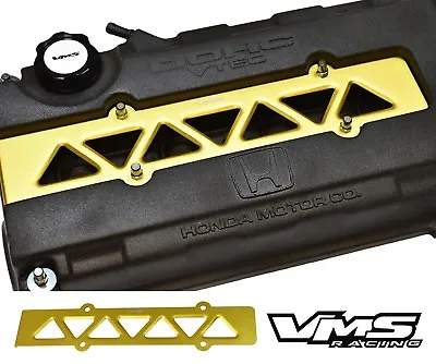 Vms Racing Valve Cover Spark Plug Wire Insert Gold For Honda Prelude H22 Vtec • $34.95