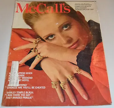 McCall’s McCalls Magazine – January 1969 Vintage Pre-Moon Landing Issue! • $5.99