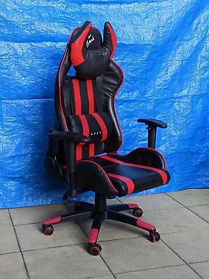 $125 • Buy OVERDRIVE Diablo Reclining Gaming Chair Black & Red Office Computer Chair Horns