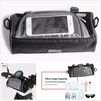 Universal Motorcycle Windshield Bag Front Handlebar Fork Storage Container 2.5L • $20.60