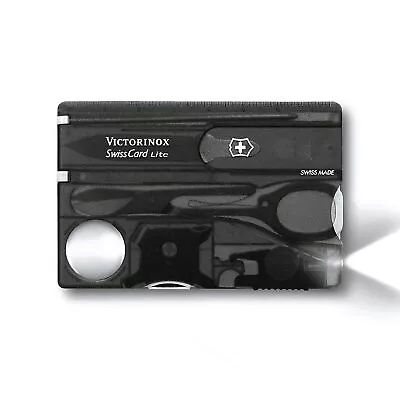 Victorinox Swiss Card Light Transloucent Black Multifunctional Stat • $67.62