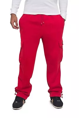 Men's Jogger Heavy Weight Fleece Cargo Pocket Sweat Pants  S~6XL  - VICTORIOUS77 • $29.95