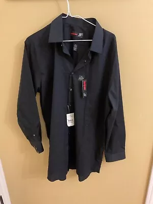 JF J Ferrar Black Slim Dress Shirt Size XL.  17-17.5. 32/33 • $14