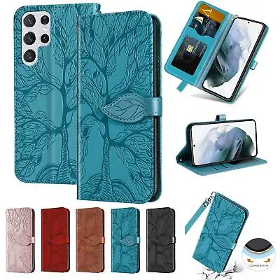 $6.99 • Buy For Samsung S22 Ultra S21 FE S20 S10 S9 8 Note 20 Flip Leather Wallet Case Cover