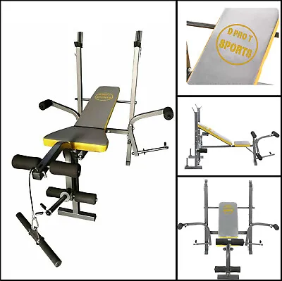 Multi Gym Bench Weight Bench Heavy Duty Steel Barbell Curl Butterfly • £89.99