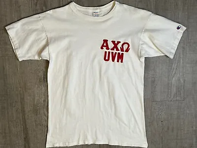 Vintage Men’s Small Alpha Chi Omega Champion 90’s Fraternity T Shirt • $15