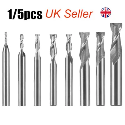 1/5pcs 2 Flute 1-12mm Tip Cutting Depth Straight Shank End Mill Cutter CNC HSS* • £6.33