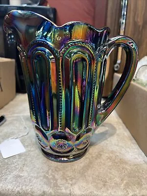 HTF Vintage LE Smith Iridescent Moon And Stars Water Pitcher 8.25  • $175