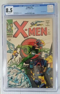 X-Men #21 CGC 8.5 White Pages Lucifer Appearance! Marvel Comics 1966 • $300