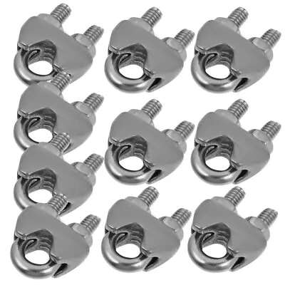 10pcs U-Type Stainless Steel Cable Clamps For Rigging Wire Rope Fastening Clamps • $9.97