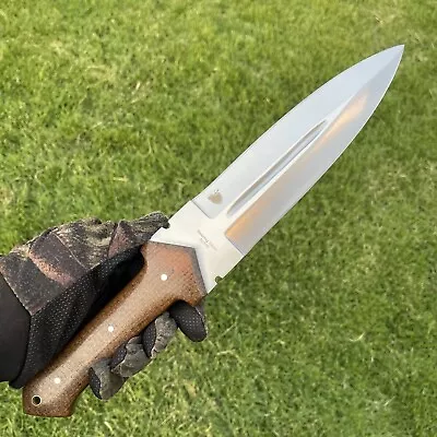 13 1/4  Nyc 52100 Bearing Steel Camp Skinner Spearpoint Dagger Viking Knife23/51 • $89.99