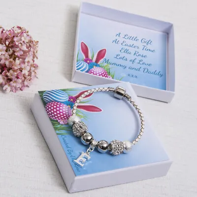 Easter Gift For Girls Present Charm Bracelet Easter Bunny Childrens Jewellery • £14