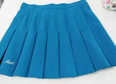 Vintage  Head  Brand Womens Size 12 Royal Blue Polyester Pleated Tennis Skirt! • $22.85