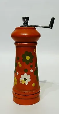 Vintage Wooden Pepper Shaker OLDE THOMPSON Orange Mill Grinder Made In USA • $7.99