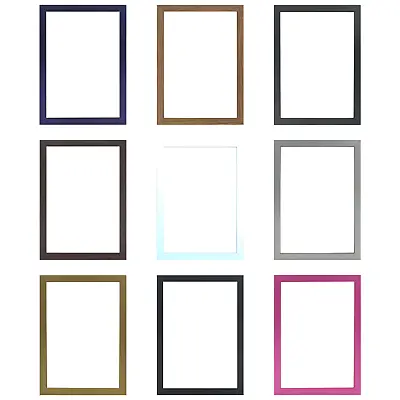 THIN BLACK Photo Frames WHITE OAK GOLD Modern Sleek Picture Frame A2 A3 A4 A5 A6 • £9.99