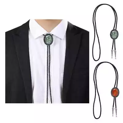 £9.06 • Buy   Style Leather Opal Bolo Tie Western Cowboy Shirt Necktie Rope String