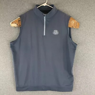 Peter Millar Crown Sport Golf Vest Adult Extra Large Blue Quarter Zip Sports Men • $29.04