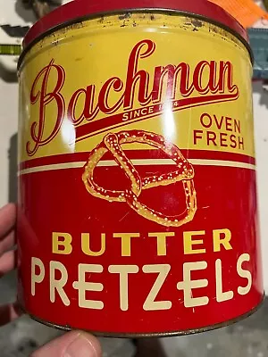 Vintage Bachman Butter Pretzel Tin • $27.99