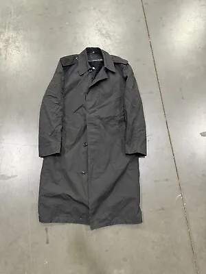 Army Military Coat All Weather Black Trench Man’s Jacket W/ Liner 36s 8405-01 • $24.99