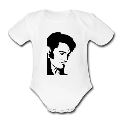ELVIS OLDER PROFILE Babygrow Baby Vest Grow Bodysuit MUSIC FP • $12.44