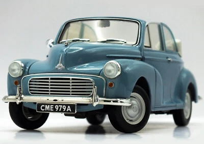 £75 • Buy 1:18 Minichamps  1963 MORRIS MINOR 1000 CONVERTIBLE  (Iris Blue) RARE #150137030