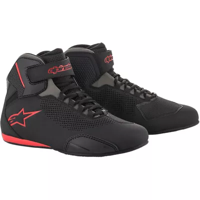 Alpinestars SEKTOR Vented CE Certified Street Shoes (Black/Grey/Red) US 11 • $159.95