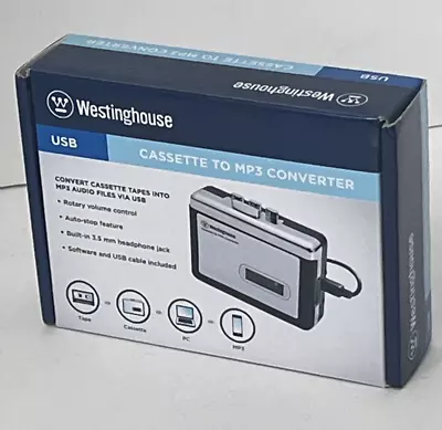 Westinghouse USB Cassette Tape - Portable Converter Convert Tapes To Digital MP3 • $12.99