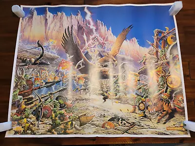 Vintage XL Warhammer Poster Game Workshop 1993 41.5 X 33.5 Inch • £119.99
