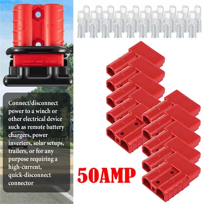 $16.99 • Buy 10× Set Anderson Style Plug Connectors 50A 6AWG 12-24V DC Power Tool Caravan New