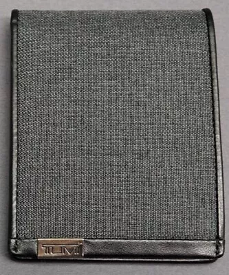 $79.99 • Buy Tumi Brand Mens Double Billfold Wallet Alpha SLG Black Gray Canvas Leather $110