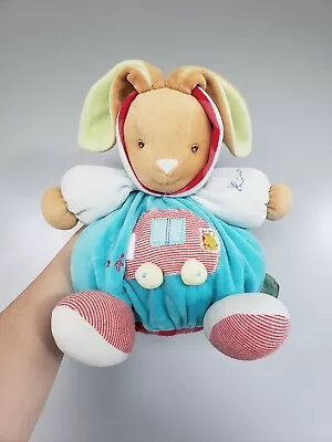 Kaloo Large Chubby Bunny Caravan Car Blue Doudou Baby Soft Toy Comforter  • £12