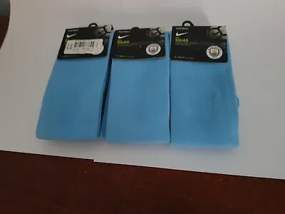 Nike Manchester City  Home Socks Mens/ Size UK 2 - 5 / EUR 34 - 38 ×3 • £14.99