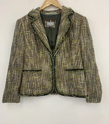 Marks & Spencer Per Una Cropped Boucle Jacket Size 14 • £20