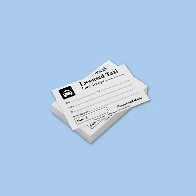 TAXI RECEIPTS - 400 Sheets (4 Pads) Licensed Minicab Receipt • £5.25