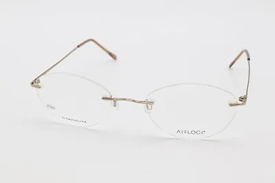 AIRLOCK 2 760/2 54 Golden Sand 52-21-135 Rimless Eyeglasses Frames TITANIUM PT61 • $99.99