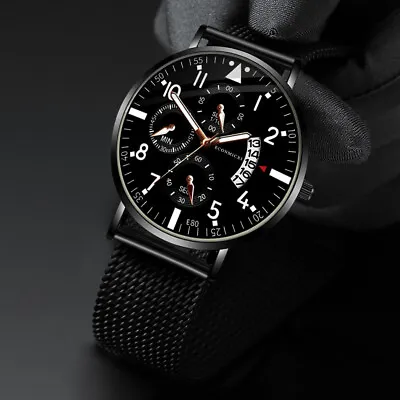 Luxury Men's Quartz Analog Watch Fashion Ultra Thin Waterproof Wristwatch • $11.31